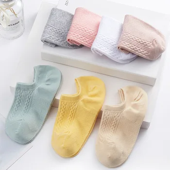 1 pora mielos ponios vientisos spalvos kojinės Japonija kawaii prakaitas sugeriančios kvėpuojantis vasaros plonos kojinės mielas Morandi spalvos medvilninių kojinių