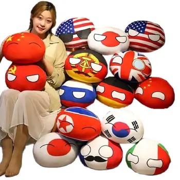 10-40cm Šalies Nacionalinės vėliavos Ball Žaislas Pliušinis Pakabukas Polandball Lėlės TSRS, JAV, PRANCŪZIJA, RUSIJA, jungtinė karalystė, JAPONIJA, VOKIETIJA, ITALIJA Countryball