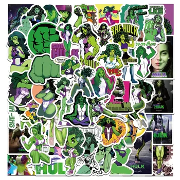 10/52PCS Disney Naujas Marvel Keršytojas She-Hulk Lipdukai, Nešiojamas Šaldytuvas Bagažo Riedlentė Vandeniui Grafiti Lipdukas Vaikams, Žaislai