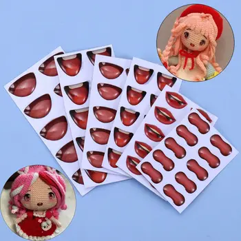 10 Vnt Kristalų Nagų Lipdukai Mielas Animacinių filmų Anime Statulėlės Multistyles Lėlės Veidą Organų Paster Molio Lipdukai 