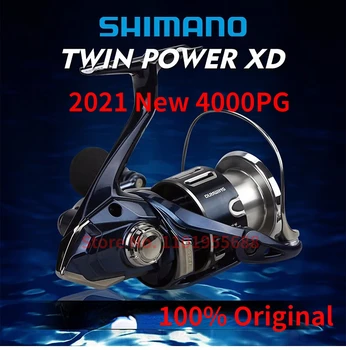 100% Originalus Shimano 2021 TWIN POWER XD TWINPOWER 4000PG 4.4:1 Sūraus vandens Verpimo Žvejybos Ritės
