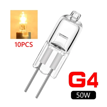 10vnt G4 12V 5W/10W/20W/35W/50W lempučių įdėta karoliukai, kristalų lempos, Halogeninės Lempos patalpų apšvietimo lemputės Pasaulyje Daug JC LED