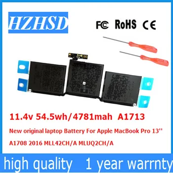 11.4 v 54.5 wh/4781mah A1713 Nauja originali nešiojamojo kompiuterio Baterija Apple MacBook Pro 13