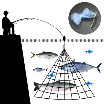 12 Dydis Nailono Žvejybos Ju Spąstus Akių Šviesos Granulių Užskaitos Jūros Žuvų Ju Spręsti Dizaino Vario Negilių Mesti Gill Finansuojančiojo Žvejybos Spąstus