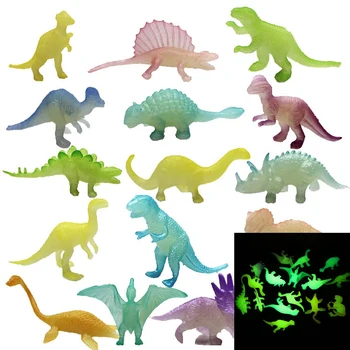 16Pcs/Set Sprogstamųjų Noctilucent Dinozaurų Pasaulio Modeliavimas Žaislas Juros periodo Liuminescencinės Dinozaurų Modelis Vaikams Dovanos ZC