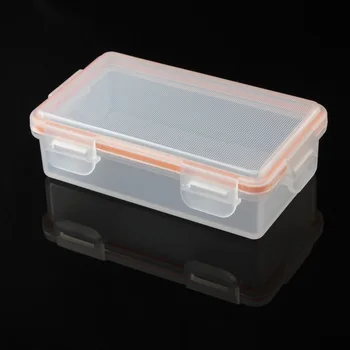 1Pc Nešiojamas Kietasis Plastikinis Laikiklis Laikymo Dėžutė Skaidri, Universali Baterijos Laikymo Atvejais Tinka 2x18650 Baterija