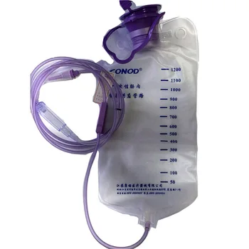 1pcs 1200ml Medicininio plastiko šėrimo maišelį enteral nutrition tiekimo krepšys nosies šėrimo maistinių medžiagų svorio siurblys skaidrus vamzdis, maišelis