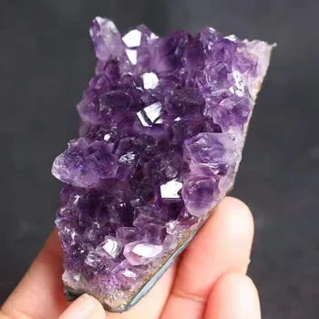 1Pcs Gamtos Urugvajus Ametistas Grupių Namų Puošybai Violetinė Crystal Akmens Gydomųjų Mineralinio Egzempliorių Grupių Puošimas
