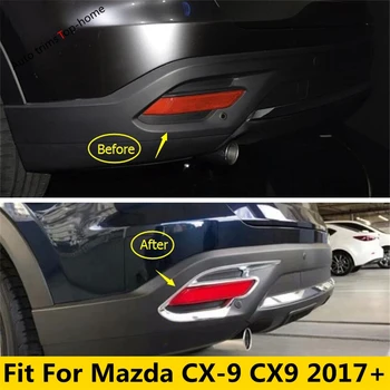 2 Vnt ABS Chrome Galinis Bamperis Rūko Žibintai Lempa Rėmo Apdaila Padengti Apdaila Už Mazda CX-9 CX9 2017 - 2020 Automobilio Išorės Priedai