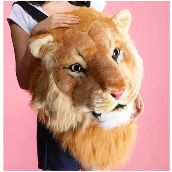 2021 naujų Anime kuprinė pliušinis tigras, liūtas, leopardas panda Juodasis lokys cosplay vyras Tigro galva furry maišelį moteris mokyklos maišą helovinas