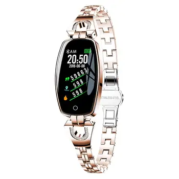 2022 H8 Smart Watch Moterų Vandeniui Širdies ritmo Monitorius Kraujo Spaudimas Nuotolinio Fotoaparato Apyrankę Ponios Smartwatch 