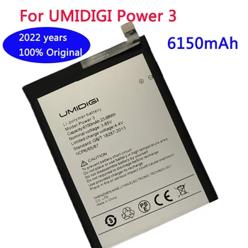 2022 metų, Aukštos Kokybės UMI Originalios Baterijos Umidigi Galia 3 Power3 6150mAh Pakeitimo Telefono Baterija Sandėlyje