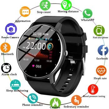2022 Naujas Smart Watch Vyrai Visiškai Jutiklinį Ekraną Sporto Fitneso Žiūrėti IP67 atsparus Vandeniui 