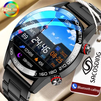 2023 Naujas Smart Watch Vyrų AMOLED 390*390 HD Ekraną, 