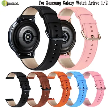 20mm Laikrodžio Dirželis Odinis Samsung Galaxy Žiūrėti Aktyvios 2 40mm 44mm / Galaxy 3 41mm Watchband Apyrankės Už Amazfit GTS 2 grupė