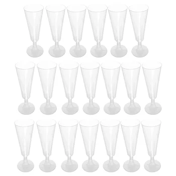 20pcs 150ML Taurės Šampano Kokteilis Plastiko Cupswhiskey Goblet Stiklo Šalis Skrudinimas Fleitos Martini Mimoza Vestuvių Vienkartiniai