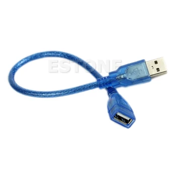 23cm Trumpas USB 2.0 Moterų Į Vyrų ilgiklis Laido Mėlyna PXPA
