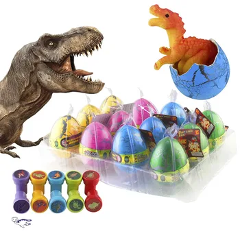 24 Vnt Dinozaurų Gimtadienis Džiaugtis Vaikai Dinozaurų Antspaudų Kreko Velykų Prizų, Dovanų Berniukų, Mergaičių Pinata Žaislas Plėšikauti Gooidie Užpildų