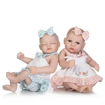 26 cm Dvyniai Visą Silikono Mergina, Kūdikių Žaislai, Lėlės Vinilo Bebe Atgimsta 10 Colių Handmande Bonecas Gimtadienio proga Žaisti Namų Princesė