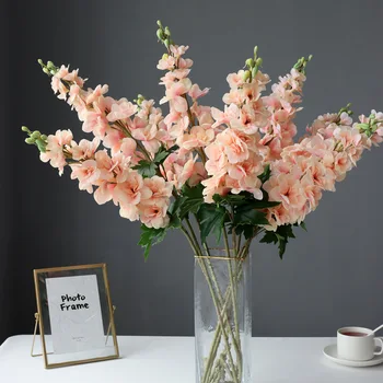 2vnt 3D Nekilnojamojo Touch Delphinium Dirbtinių Gėlių Drėkina Hiacintas Netikrą Gėlės Namuose Vestuvių Įvykis Deco Gėlių Išdėstymas