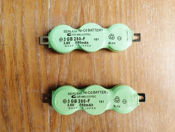 2vnt Originalus Japonijos SAFT 3GB280-F 3,6 v 280mah PLC Uždaromos Ni-CD Baterijos su Skirtukus 