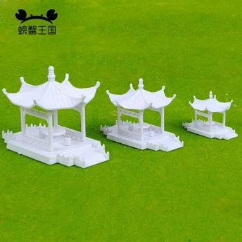2vnt Paviljono Modelį, Gloriette Miniatiūriniai Kinų Stiliaus Statybos 1:100 1:75 1:150 masto Modelis Traukinio HO masto Geležinkelio Maketas