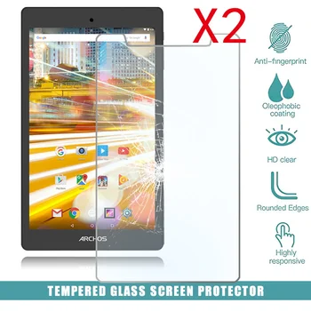 2vnt Tablet Grūdintas Stiklas Screen Protector Cover for Archos 80 Deguonies Visiška Anti-Scratch Sprogimų Ekranas