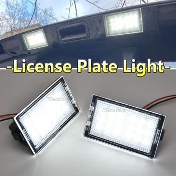 2X 18SMD LED Automobilių Skaičius Licenciją Plokštelės Šviesos Lempa Balta Žemė 