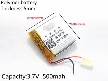 3.7 V 500mAh baterija 503030 Ličio Polimerų Įkraunama Baterija, Li-Po ličio jonų Už Mp3, DVD vaizdo Kameros GPS PSP bluetooth elektronika
