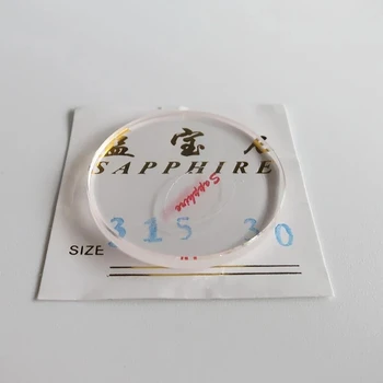 3mm Storio Butas Safyras Žiūrėti Stiklas Anti-scratch Sklandžiai Apvalūs Skaidraus Krištolo, Laikrodžių Taisymo Dydis 29.5/30/31/31.5 mm