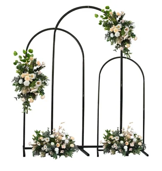 3pc/set Vestuvių arkos ketaus vamzdžių n-formos gėlių stovai vestuvių metalo rekvizitai fone dirbtinių gėlių dekoracijos