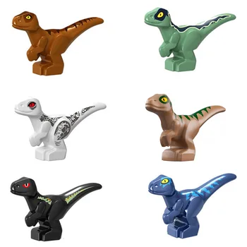 4Pcs/Set Pastato Blokas Pasaulyje Parkas Mini Dinozaurų Carnotaurus T-Rex Princesė Serija Animacinių filmų Veiksmų Modelį Pav žaislai vaikams