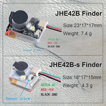 5V Super Garsiai Buzzer Tracker JHE42B/JHE42B-s Finder 110dB/100DB LED Garso Signalą FPV Lenktynių Drone Skrydžio duomenų Valdytojas