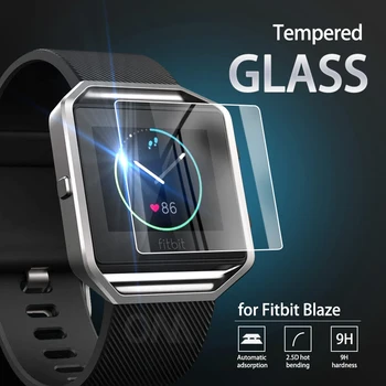 5vnt 9H Premium Grūdintas Stiklas Fitbit Blaze Smartwatch Screen Protector, Plėvelė, Priedai Fitbit Blaze Žiūrėti