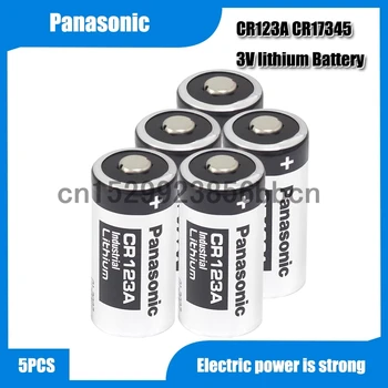 5VNT Panasonic 3V Ličio Baterija 1400mAh CR123 CR123A CR17345 Fotoaparato Baterijos