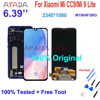 6.39'Original Už Xiaomi Redmi CC9/Mi 9 Lite LCD Ekranas Jutiklinis Ekranas skaitmeninis keitiklis Skirtas Xioami M1904F3BG Asamblėjos atsarginės Dalys