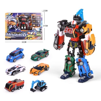 6 IN 1 Enhanced Edition Tobot Transformacijos Robotas Žaislai Korėja Animacinių filmų Broliai Anime Tobot Deformacijos Automobilių Inžinerijos Žaislai