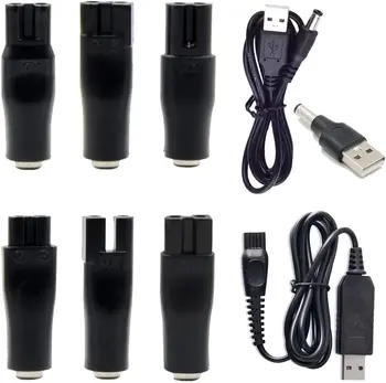 9 VNT Pakeitimo Maitinimo Laidas, 5V Įkroviklį, USB Adapteris Tinka Visų Rūšių Elektrinių Plaukų Kirpimo mašinėlių, Barzda žirklės, Skustuvai