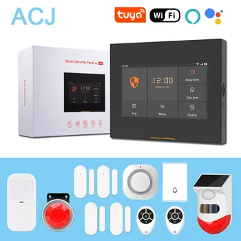 ACJ Wifi HD Smart Home Apsaugos Signalizacijos Sistemos Komplektas Belaidžio 433MHz ir SPINDULIŲ Detektorius katilėlis Durų Jutiklis, Nuotolinio Valdymo Doorbell