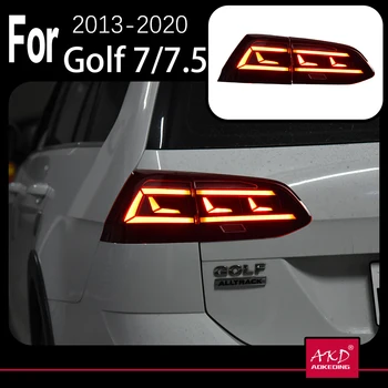 AKD Automobilis Golf MK7 Variantas Alltrack 2013-2019 Uodegos Šviesos diodų (LED DRL Veikia Stabdžio Signalas Atbulinės eigos Parkavimo Švyturio Reorganizavimas