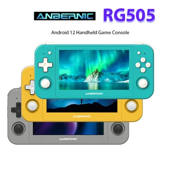 Anbernic RG505 4.95 Colių Jutiklinis Ekranas Android12 Delninis Žaidimų Konsolės Unisoc Tigras T618 RAM4G ROM128G emmsp 5.1 2.4 G/5G Wifi