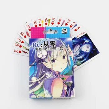 Anime Re:Gyvenimas Kitame Pasaulyje Nuo Nulio Pokerio Kortos Cosplay Stalo Žaidimo Kortelės, Su Dėžute Nemokamas Pristatymas