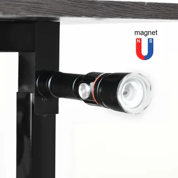 ANJOET USB Įkrovimo Žibintuvėlis T6 LED L2 Aplinkinių COB Lempos Uodega Magnetas Priartinimas 4 Apšvietimo Režimais, atsparus Vandeniui Žibintuvėlis Naudoja 18650 Batte
