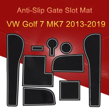 Anti-Slydimo Automobilių Durų Groove Kilimėlis VW Golf 7 MK7 2013-2016 m. 2017 m. 2018 m. 2019 Gumos Vartų Angą Trinkelėmis Taurės Kilimėlis, Priedai