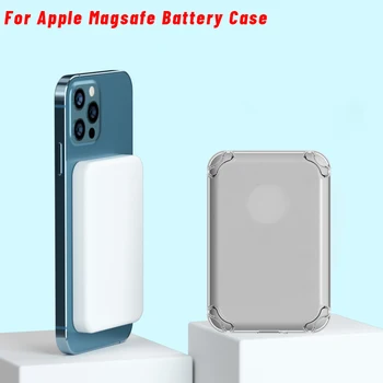Apple MagSafe Išorės Baterija Apsaugine danga Belaidis Magnetinis Baterija, Silikoninis Dangtelis Viskas įskaičiuota Skaidri Minkšta Atveju