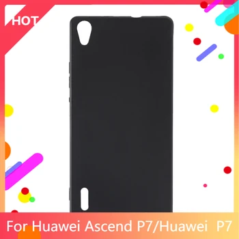 Ascend P7 Atveju Matinis Minkšto Silikono TPU Galinio Dangtelio Huawei P7 Telefono dėklas Slim atsparus smūgiams