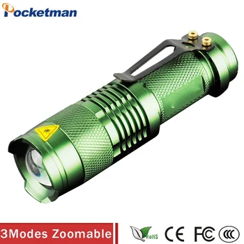 aukštos kokybės Mini Žalia LED Žibintuvėlis Zoomable LED Žibintuvėlis žibintuvėlis žibintuvėliai, šviesos žibintai