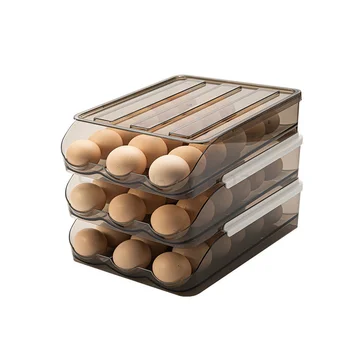 Automatinis geležinkelių kiaušinių dėžutės šaldytuvo stalčių tipo, švieži, laikymas laikymo dėžutė kiaušinių saugojimo įrenginį, virtuvė nešiojamų kiaušinių dėklas