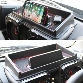 Automobilio prietaisų Skydelyje laikymo dėžutė Suzuki Jimny 2019 Interjero Aksesuarų Daugiafunkcį neslidus Telefono Stovas Konsolės Valymas