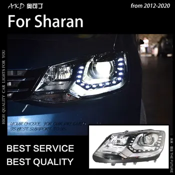 Automobilio Stilius Galvos Lempa Sharan Žibintai 2012-2020 M. Sharan LED Žibintų MPV DRL Hid Angel Eye Bi Xenon Šviesos Priedai